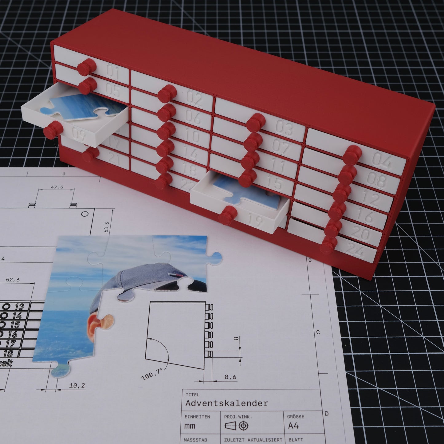 Adventskalender mit individuellem Puzzle